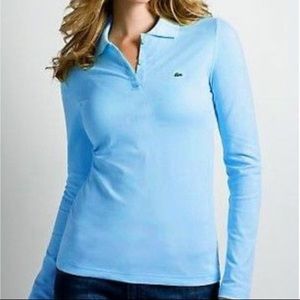 LACOSTE Long-Sleeve Slim-Fit Stretch Pique Polo Shirt